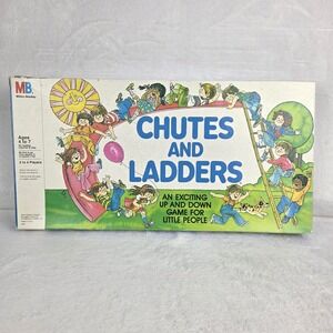 Vintage 1986 Chutes and Ladders Board Game Milton Bradley 100% Complete